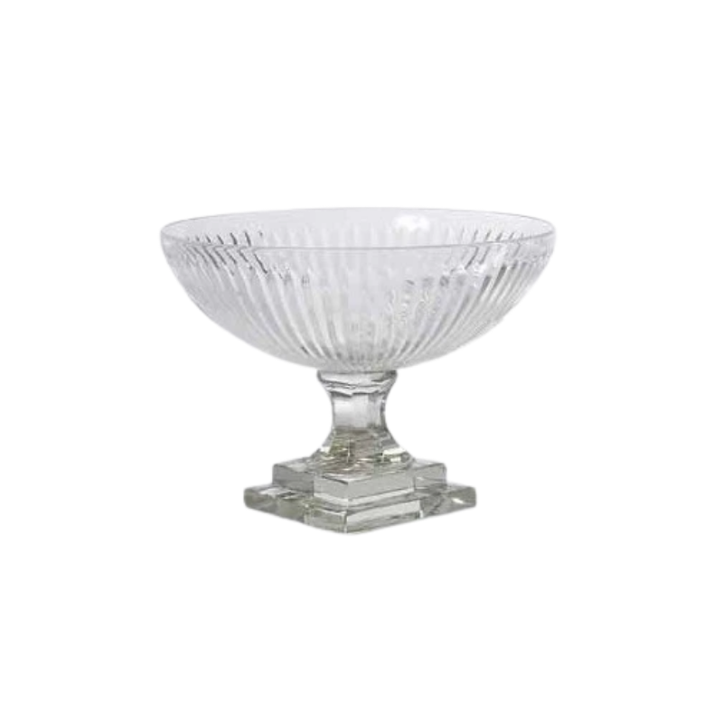 Glass Prismatic Compote