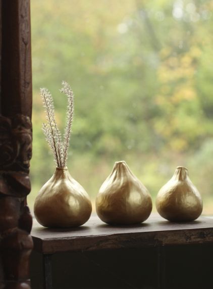 Golden Fig Bud Vase