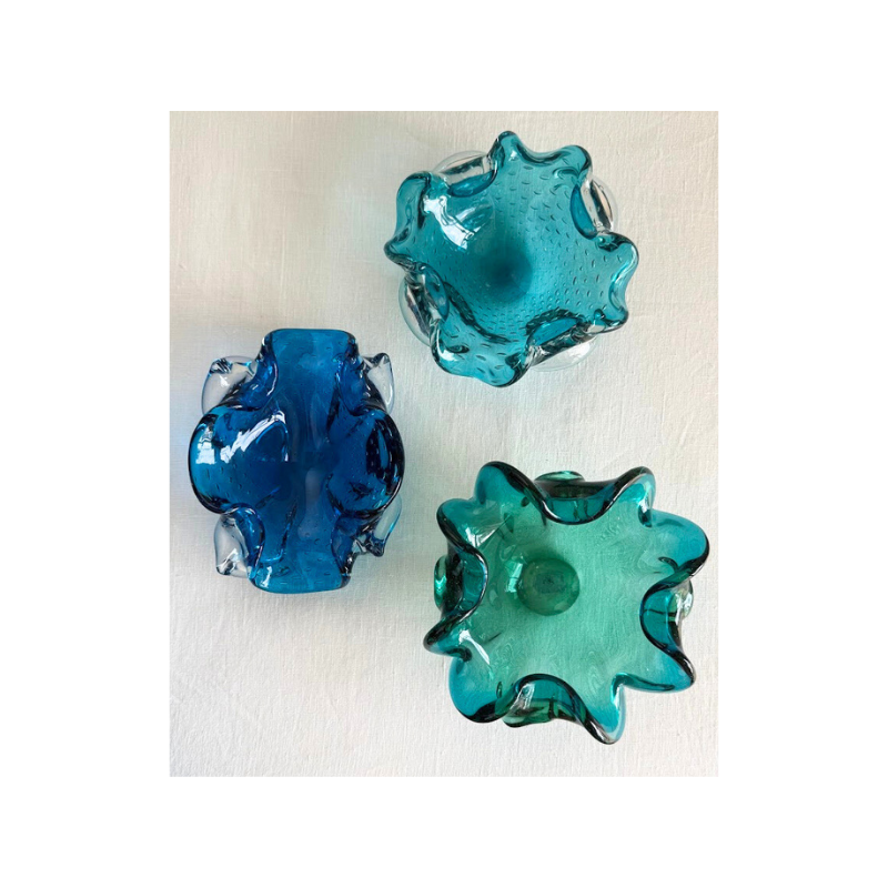 Small Teal Murano Bowl