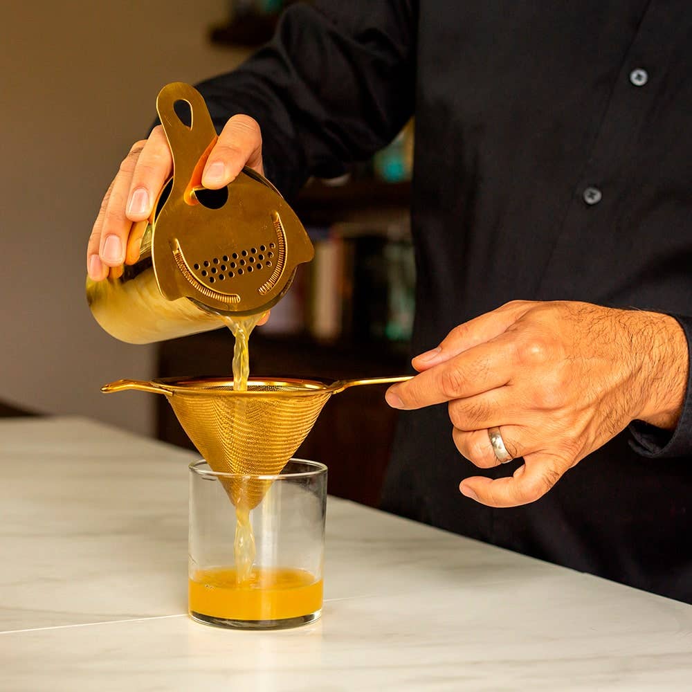 Fine Mesh Strainer - Gold