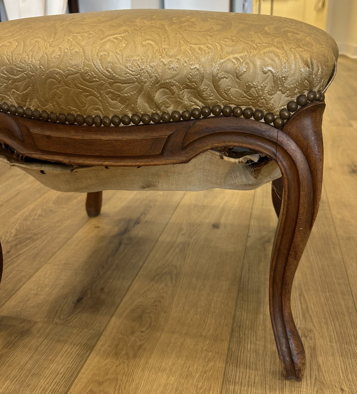 French Oak Foot Stool