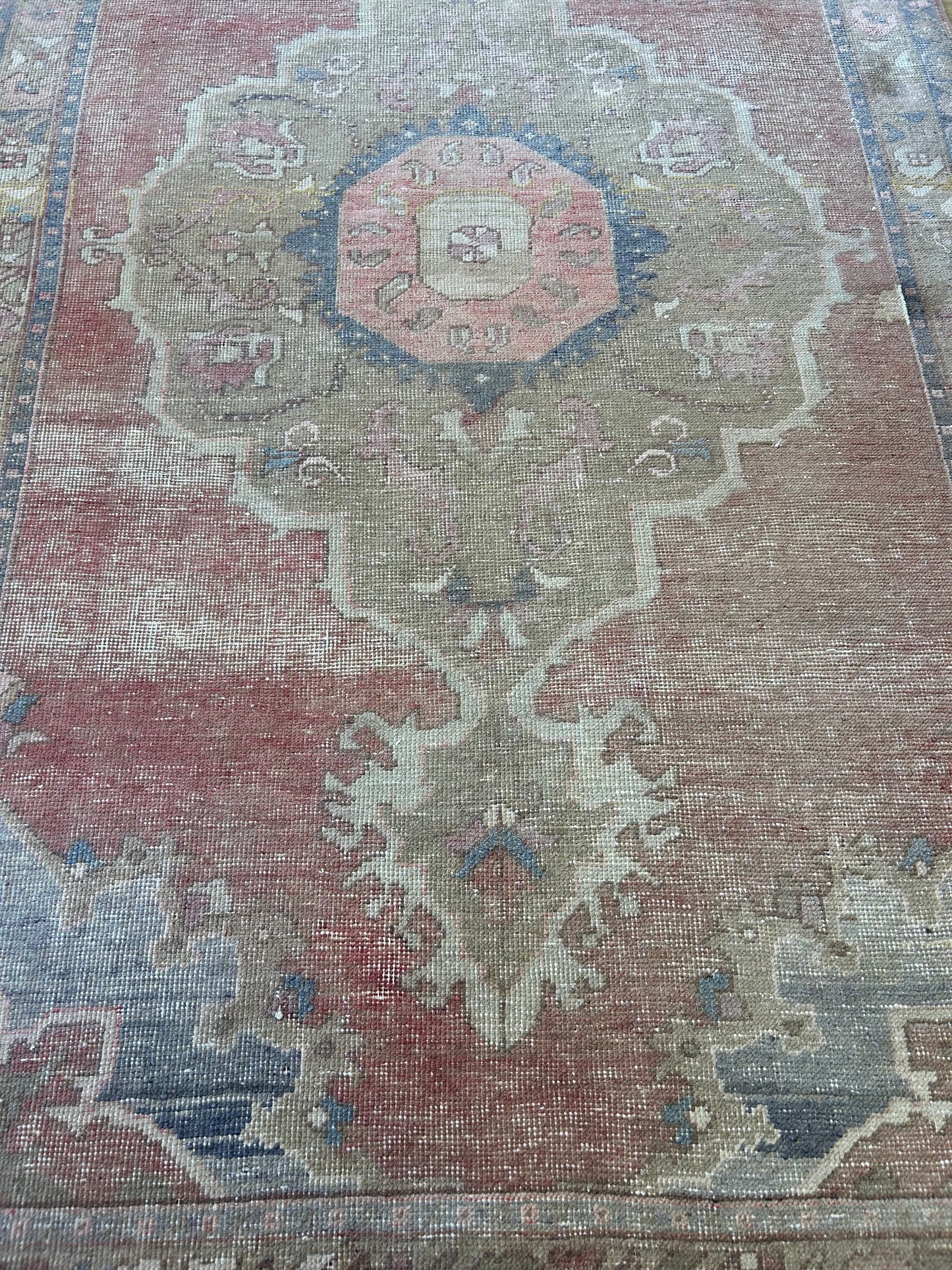 Rust and Olive Turkish Runner - 57 x 97