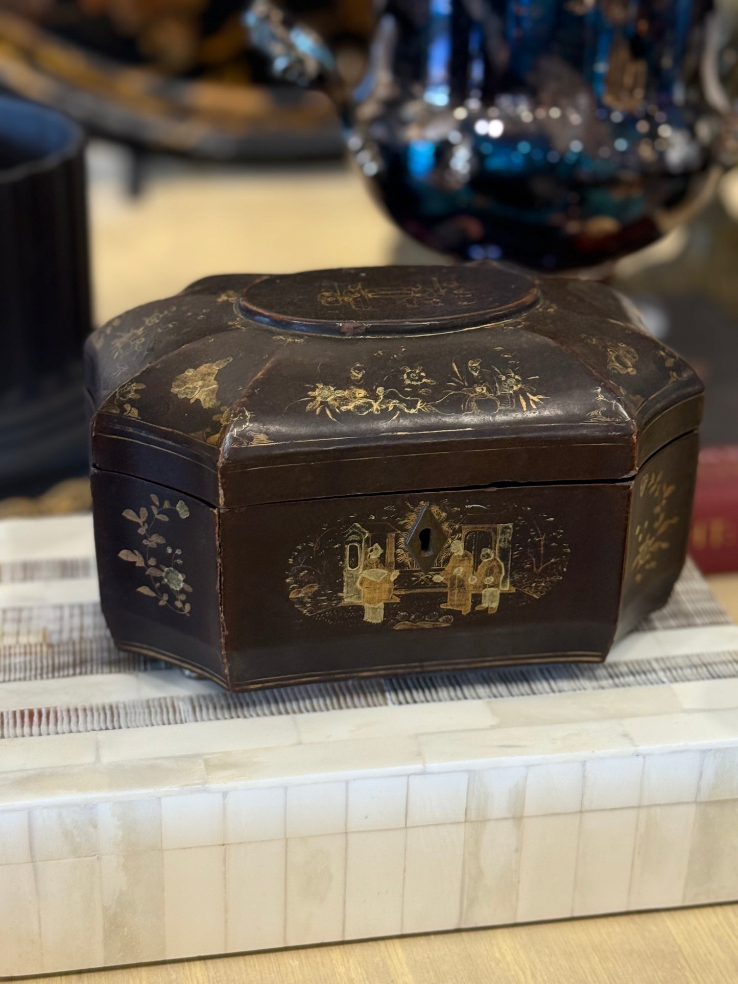 Antique Chinoiserie Tea Caddy
