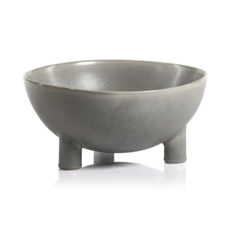 Cobra Gray Glazed Bowl, 12"