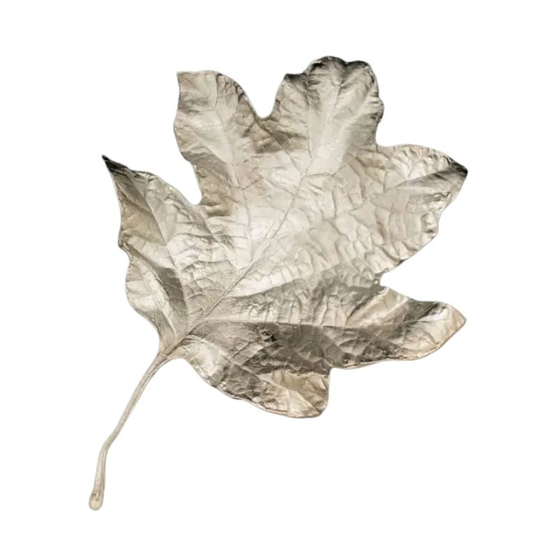 Hydrangea Leaf Dish, SIlver