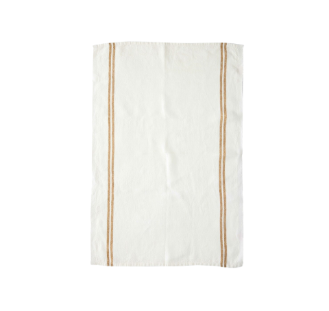 Brasserie Stripe Linen Tea Towels - Set/2, Earth