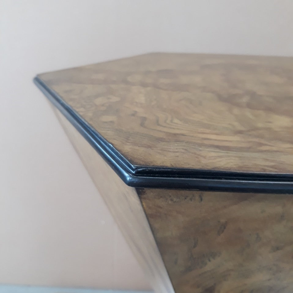 Burlwood Hourglass Drink Table