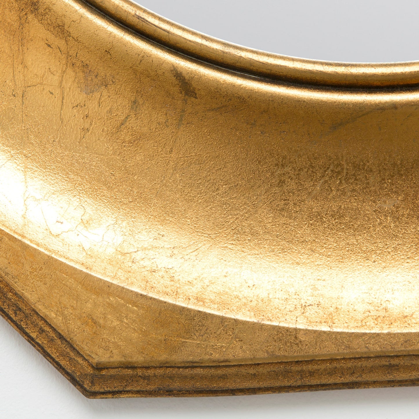 Gold Leaf Octagonal Mirror