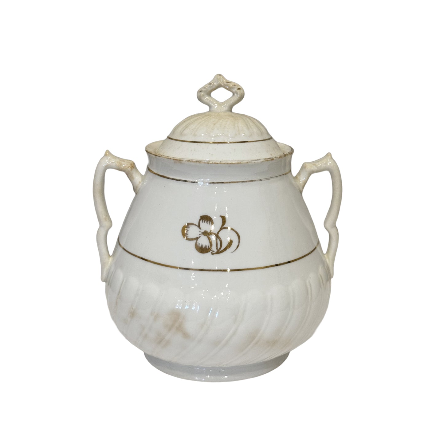Ironstone Sugar Jar with Lid - Medium