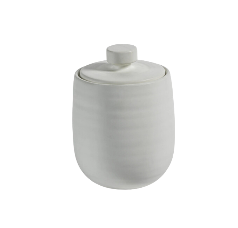 White Ceramic Lidded Jar - Small