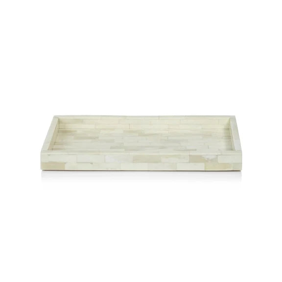 White Bone Inlay Tray