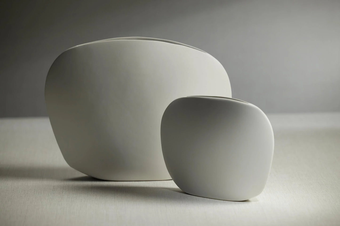 White Organic Narrow Vase