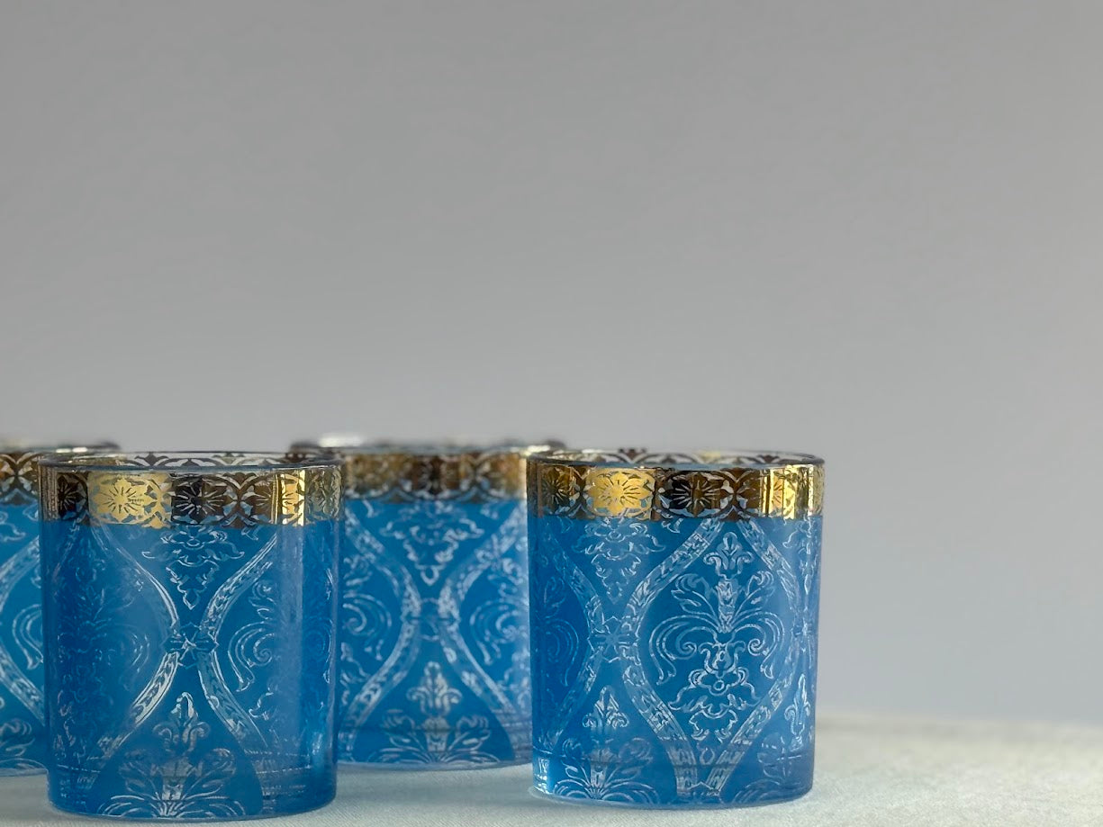 S/4 Cocktail Glasses - Turquoise Gem