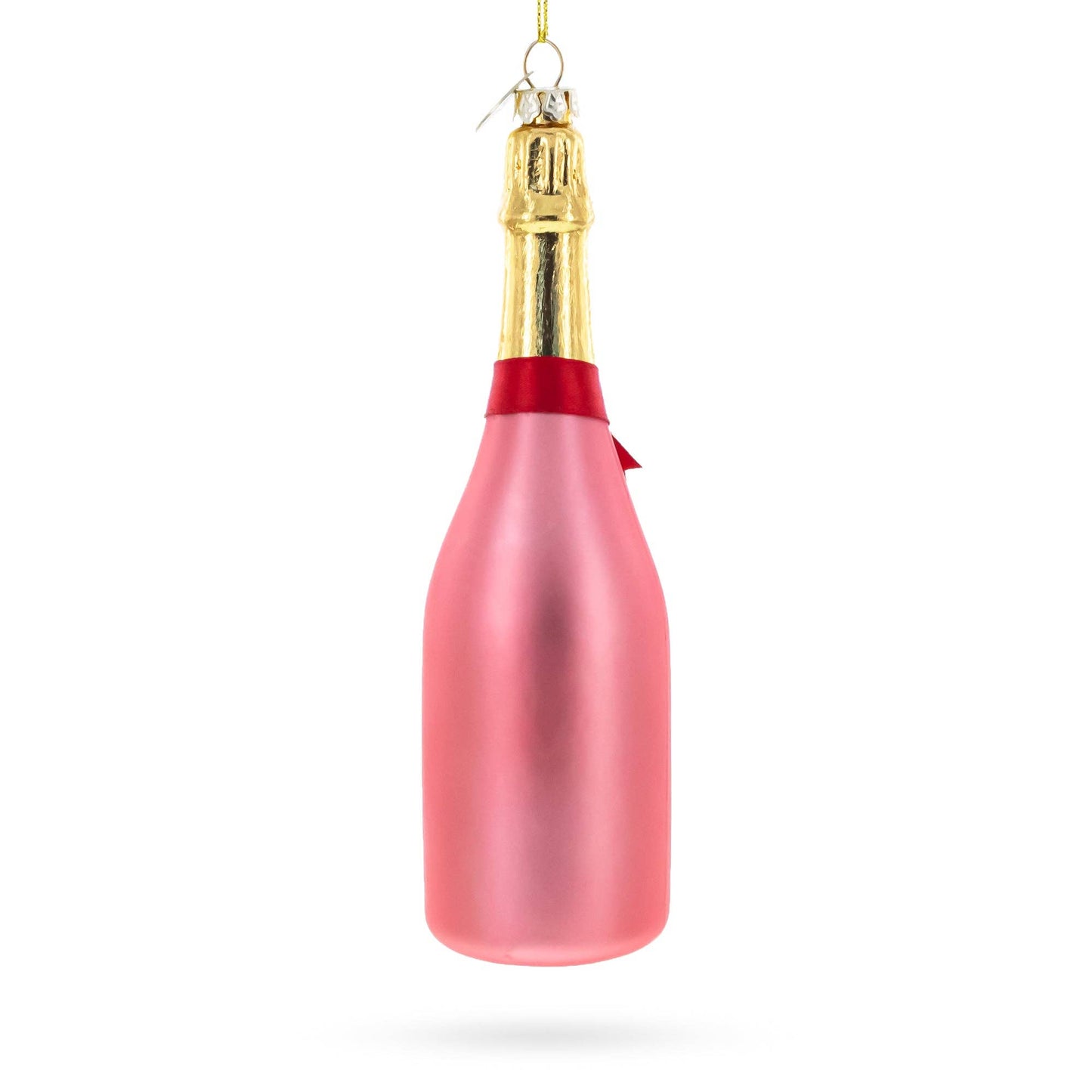 Rose Sparkling Wine Bottle Ornament