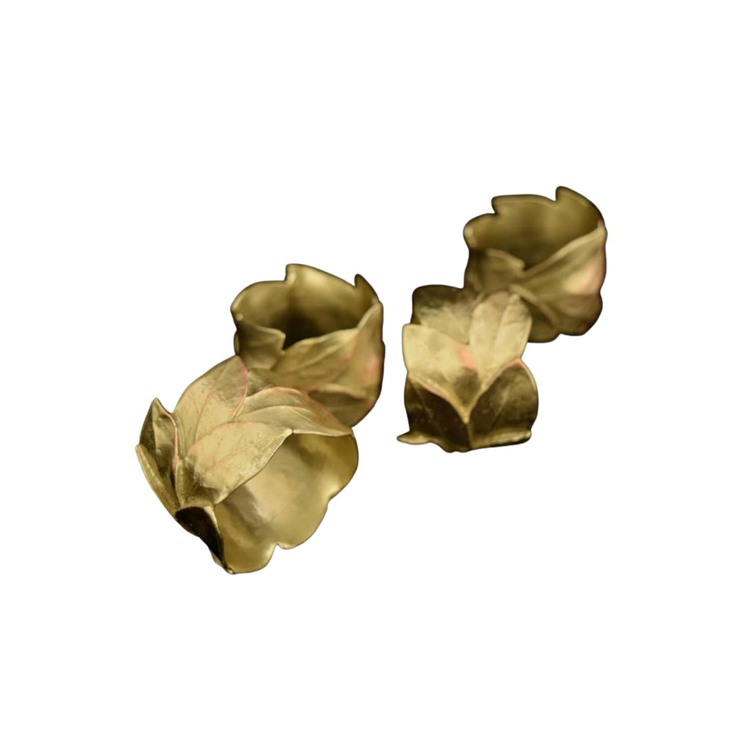Bay Leaf Napkin Rings - Set/8, Gold