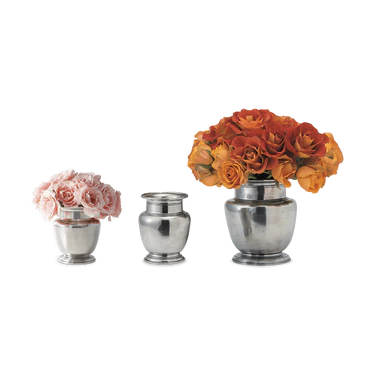 Pewter Rimmed Vase - Petite