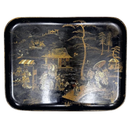 Rectangular Lacquered Japanese Tray