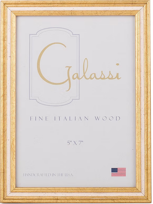 Gold with Cream Channel Frame 5x7