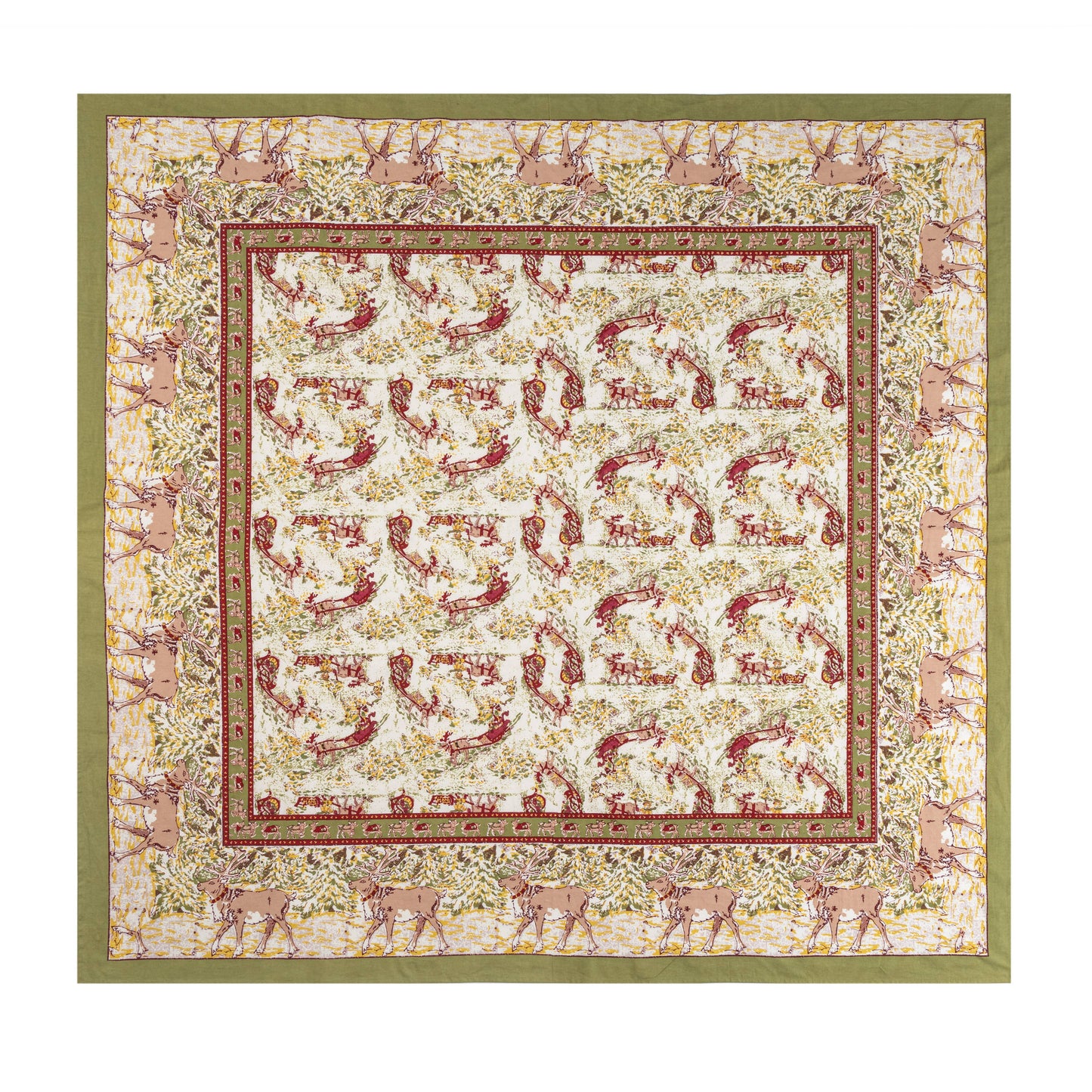 Reindeer Tablecloth 59x59