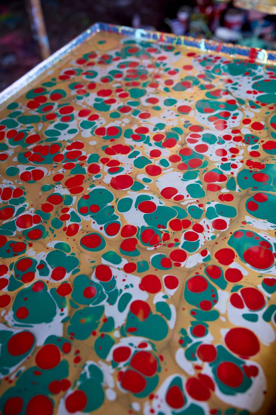 Hand Marbled Gift Bags (Small) - Christmas Glitz