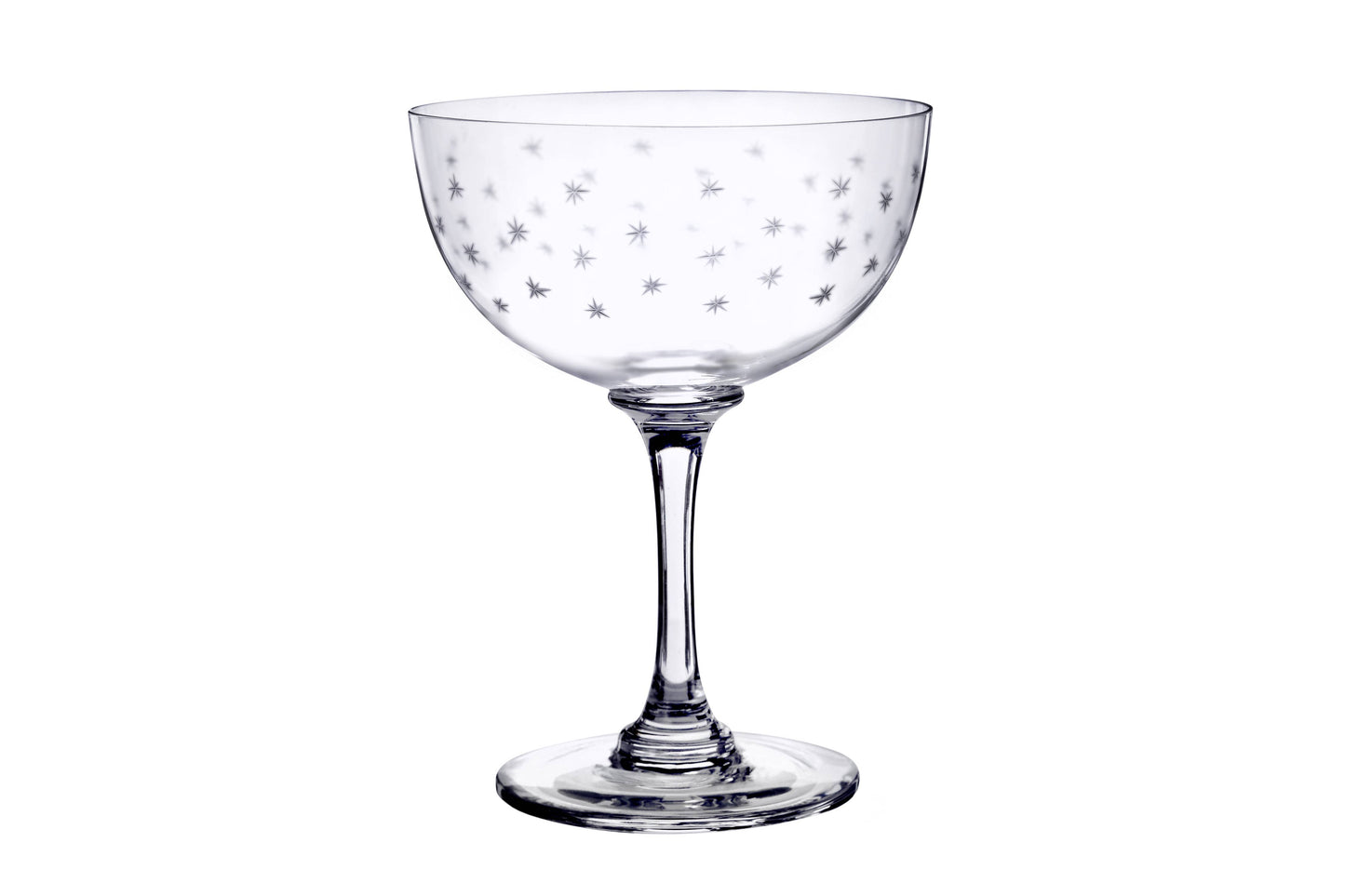 A Pair of Crystal Champagne Saucers All Designs: Ovals