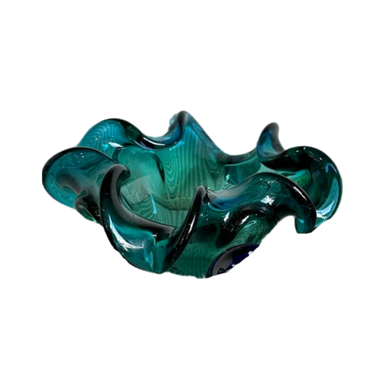 Small Teal Murano Bowl