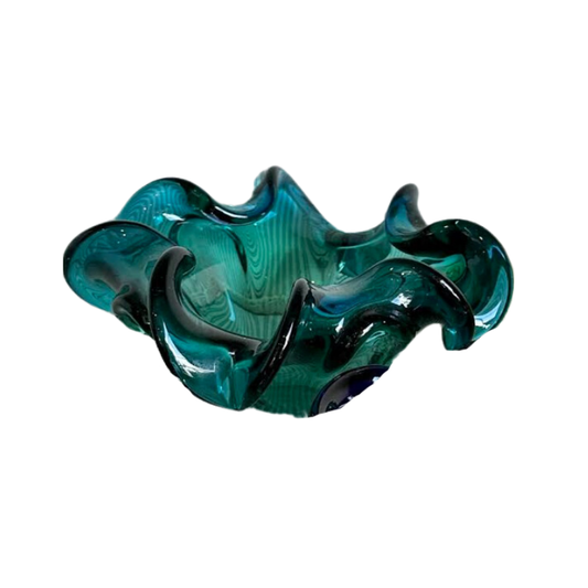 Small Teal Murano Bowl