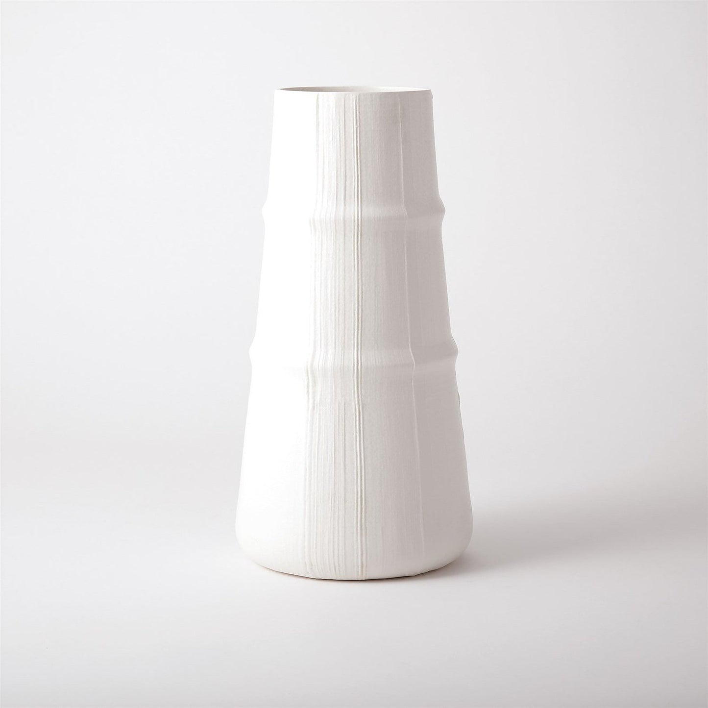 Linen Texture Vase - Soft White