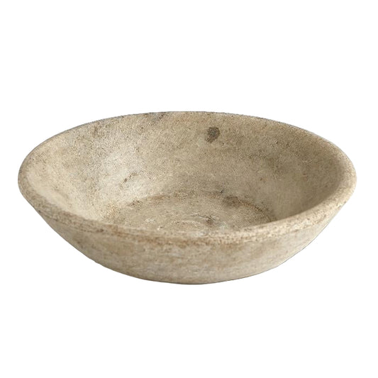 Marble Bowl Antiqued White