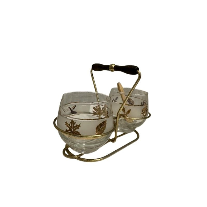 Vintage sugar & creamer with carrier