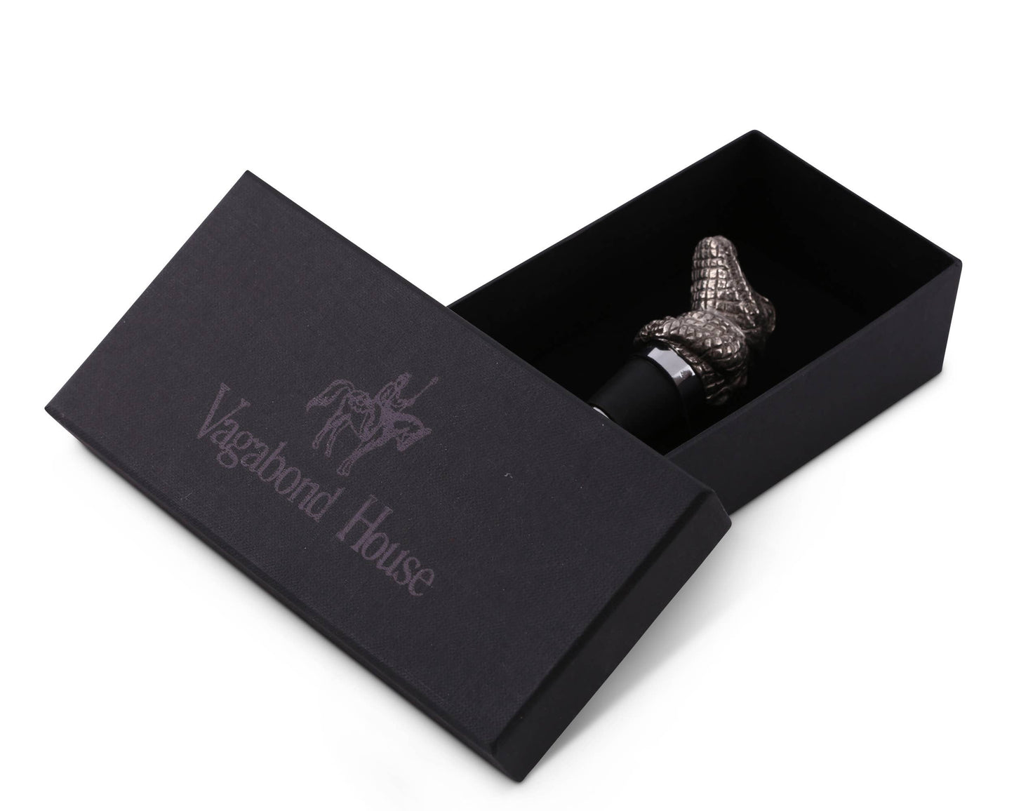 Pewter Alligator Bottle Stopper