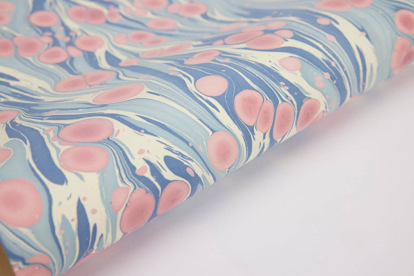Hand Marbled Wrapping Paper Sheets S/2 - Cosmos Hydrangea