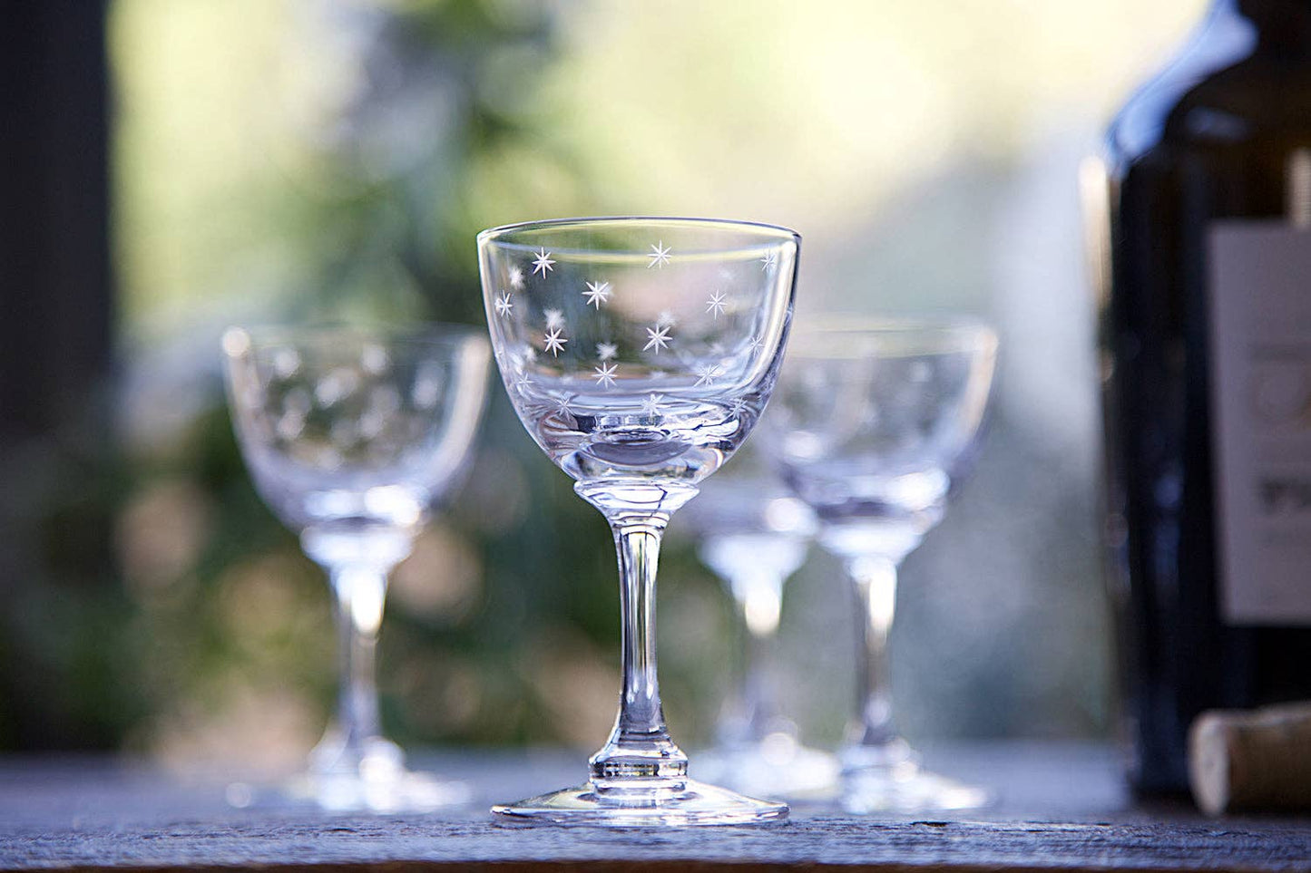 Crystal Liqueur Glasses with Stars Design: 6