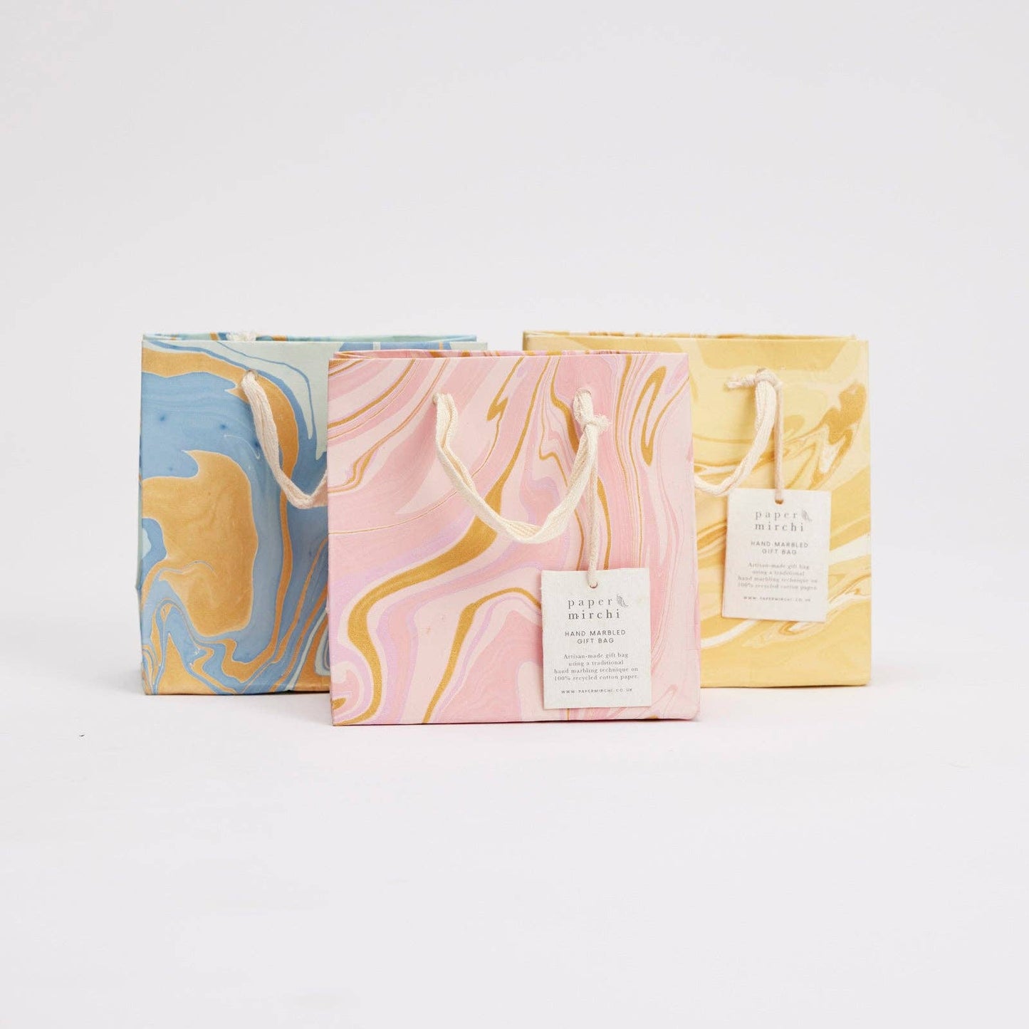 Hand Marbled Gift Bags (Small) - Celebration