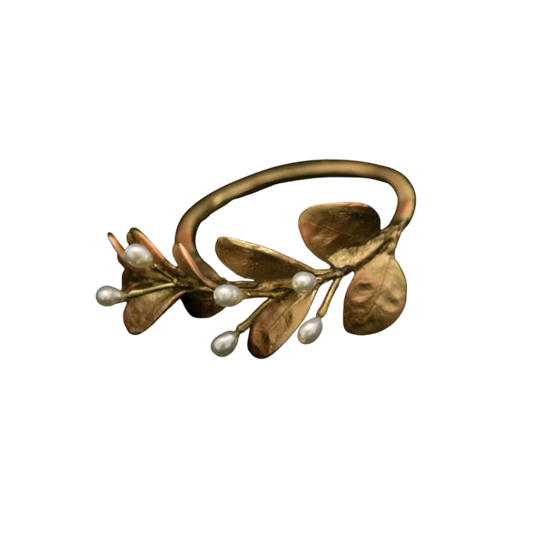 Boxwood Napkin Rings - Set/8, Gold