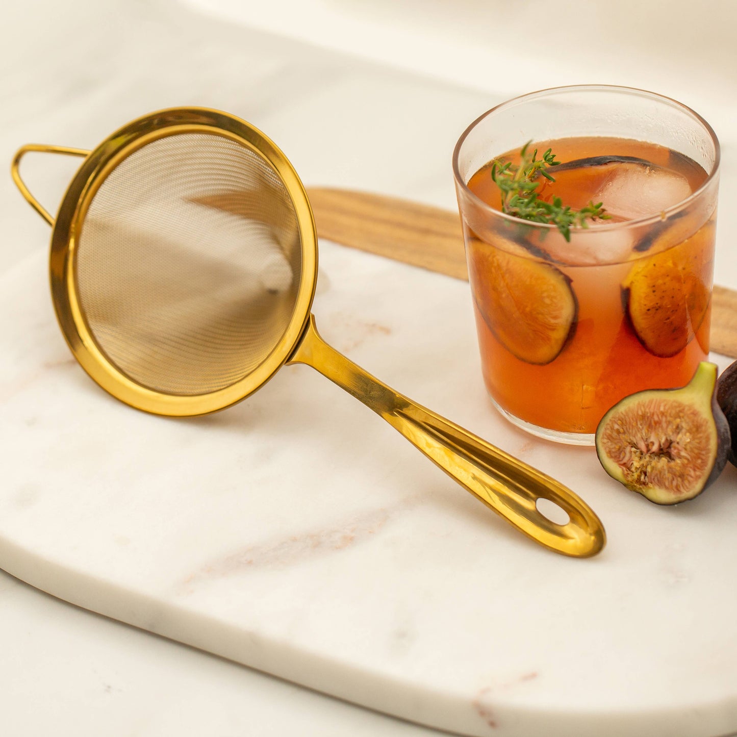 Fine Mesh Strainer - Gold