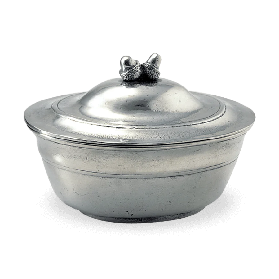 Pewter Acorn Lidded Bowl