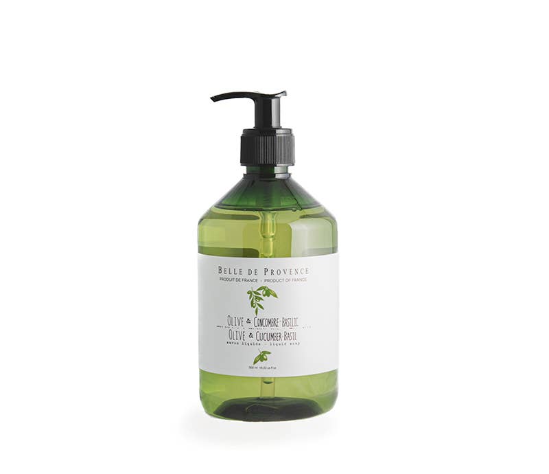 Belle De Provence | Liquid Soap: Olive & Cucumber-Basil / 500ML