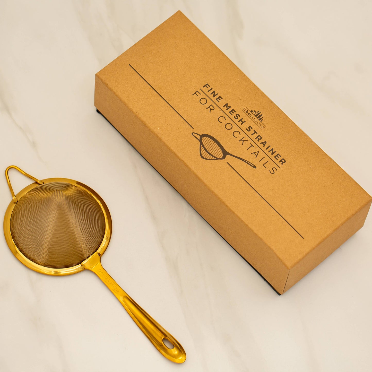 Fine Mesh Strainer - Gold