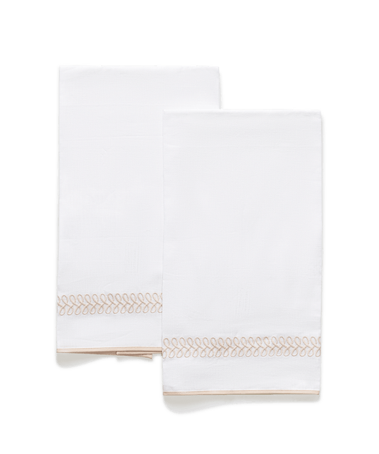 Astor Braid Guest Towel - Dune, Set/2