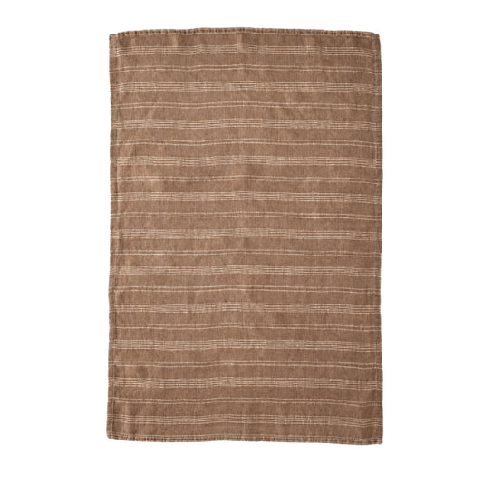 Stripe Linen Tea Towels - Set/2, Earth