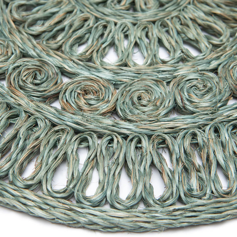 Abaca Placemats - Set/4, Aqua