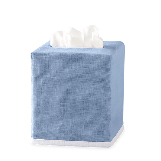 Linen Tissue Box Cover - Chelsea/Azure