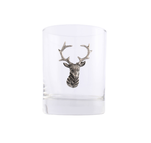 Elk Head Double Old Fashion Bar Glass