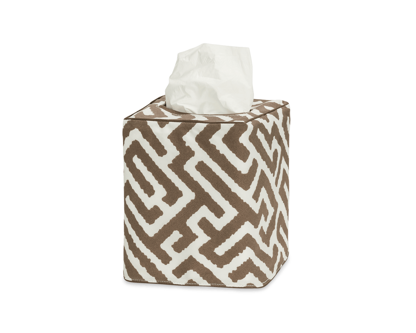 Cotton Tissue Box Cover - Gabriel/Mocha