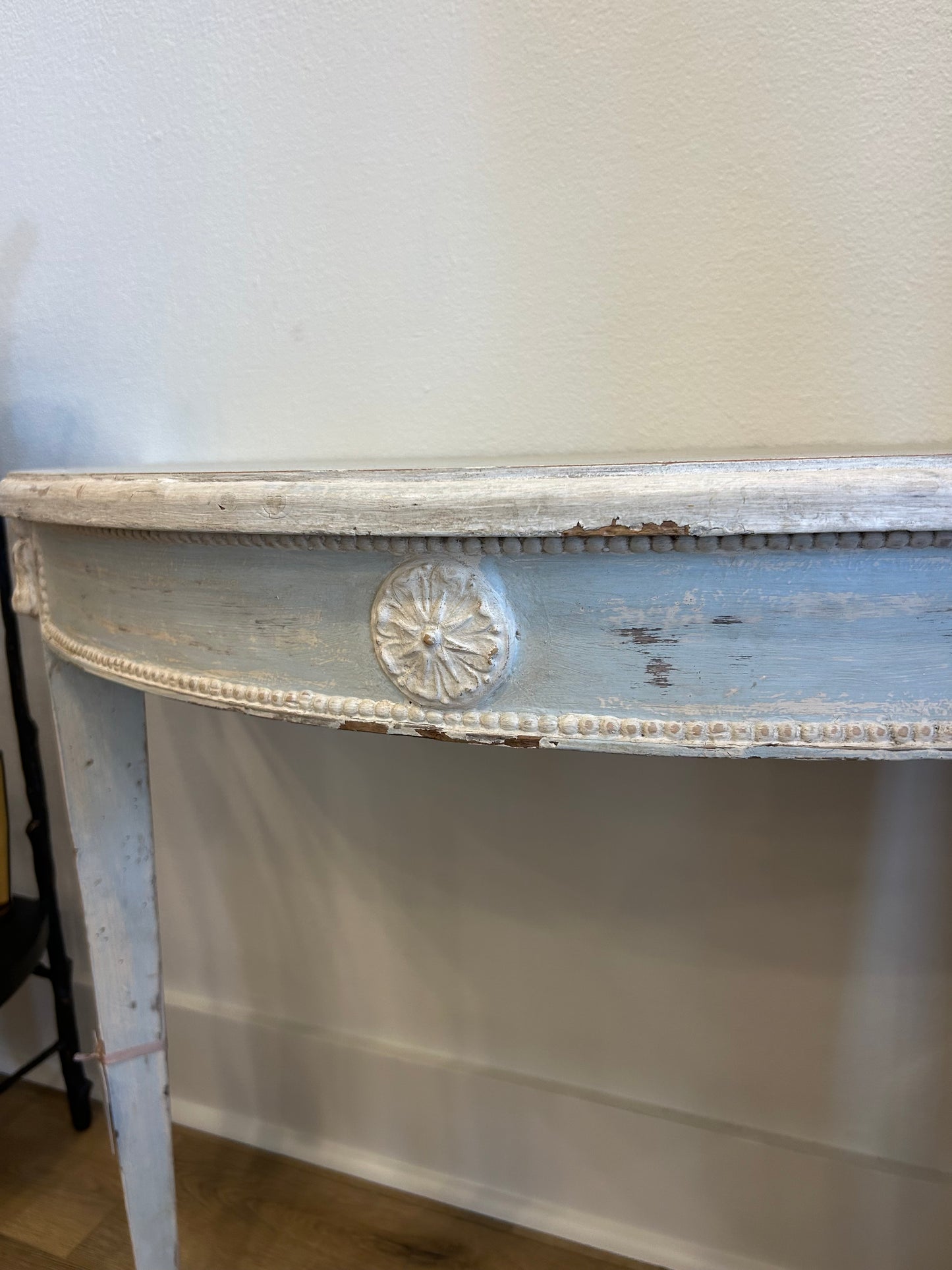 Pair of French Painted French Dimilunes
