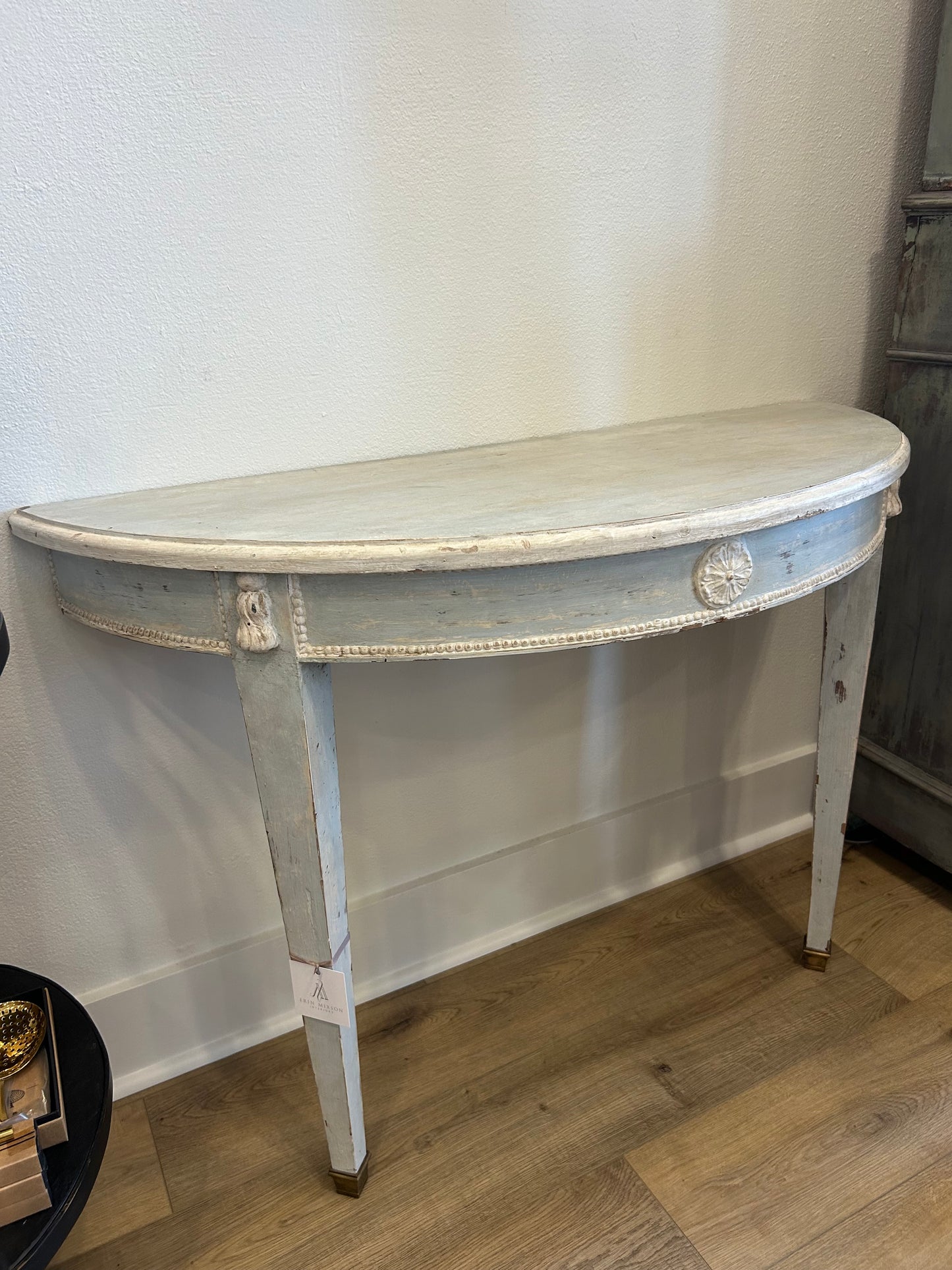 Pair of French Painted French Dimilunes