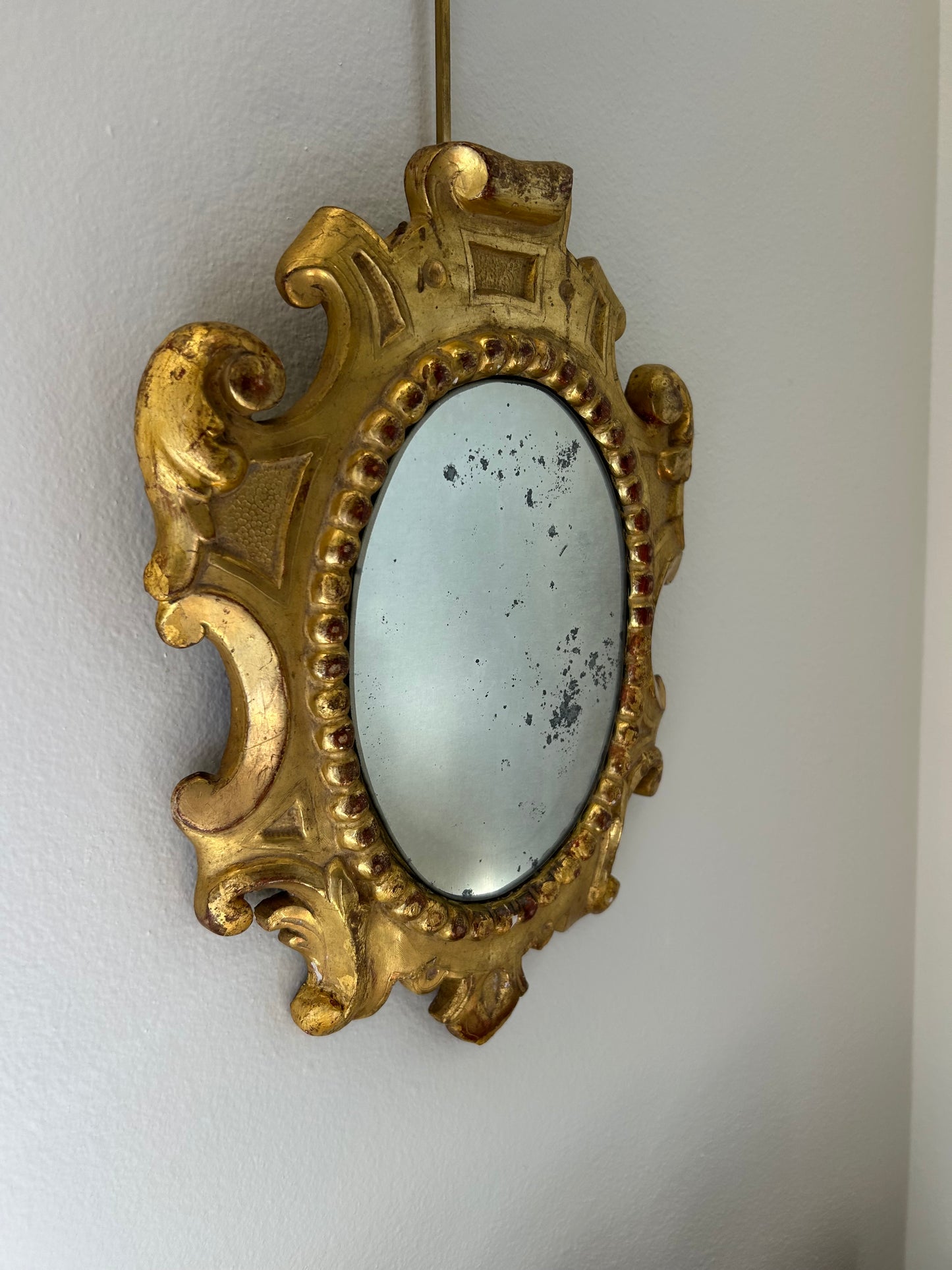 Pair of Small Italian Giltwood Mirrors
