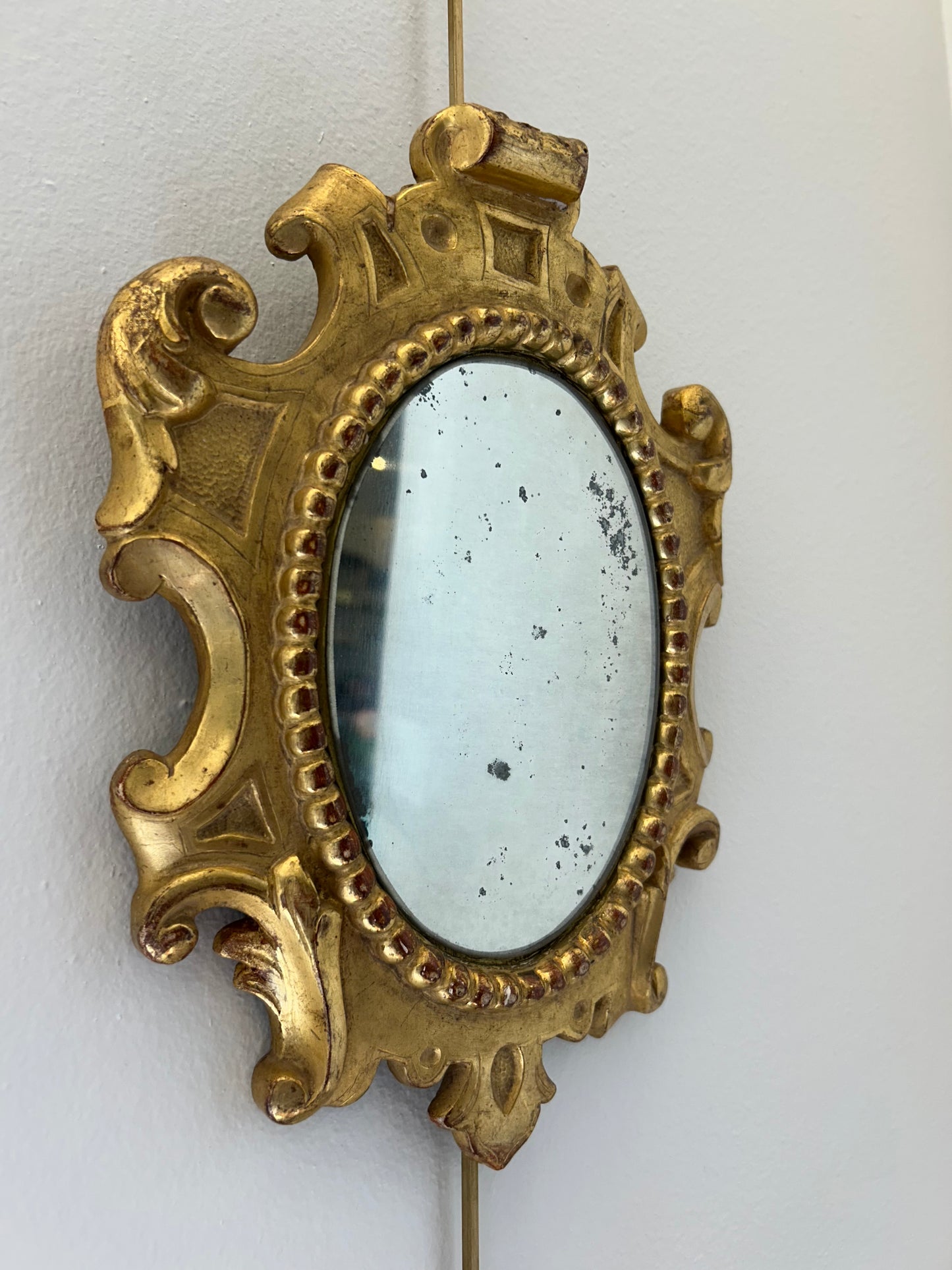 Pair of Small Italian Giltwood Mirrors