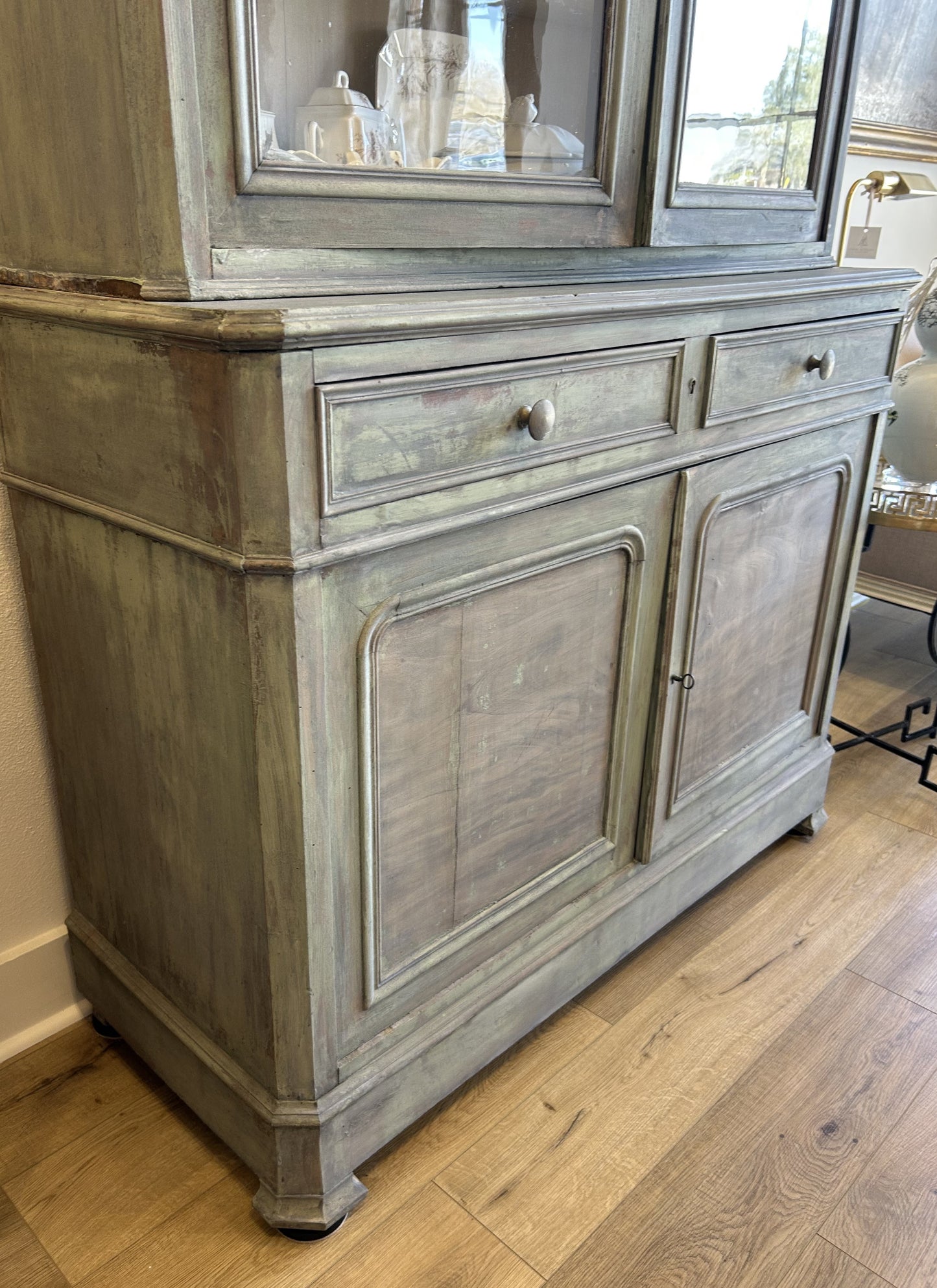 French Painted Buffet a Deux Corps
